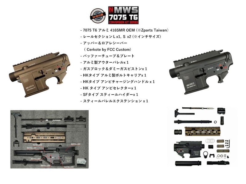AngryGun「HK416CAG SMR Conversion Kit(14.5/FDE)」