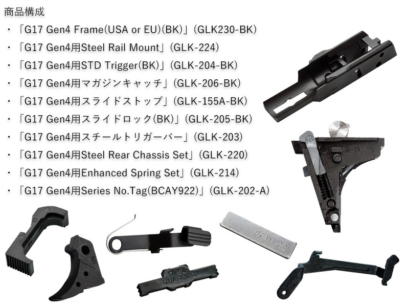 GuarderuG17 Gen4 Frame Complete Set(EURO/BK)v