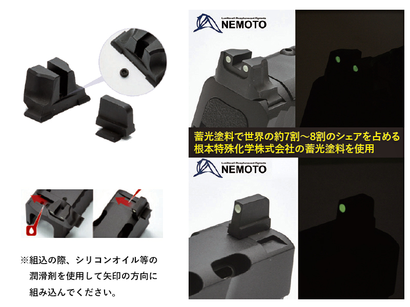 GuarderuTM M&P9L Steel Night Sight(White)v