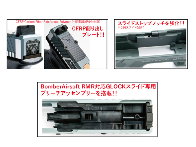 BomberuTTI G17Gen3 RMR SLIDE(BK/Gold)v