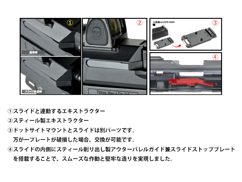 DETONATORuMARUI USP45C RMR SLIDEv