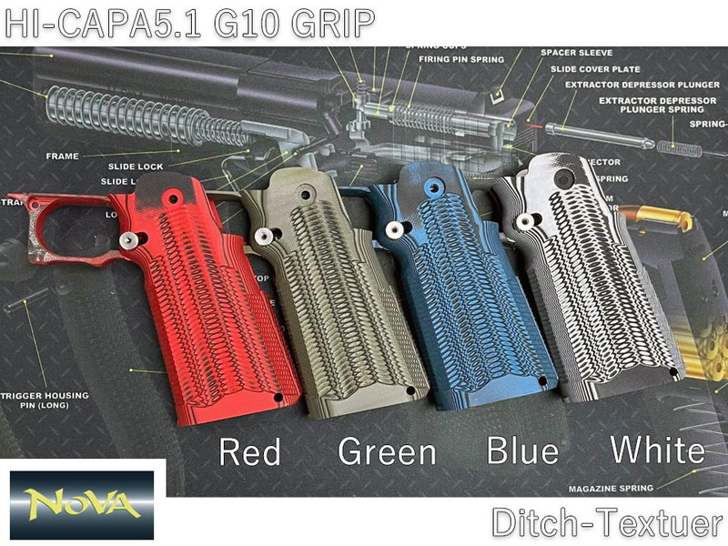 NOVAuHi-Capa G10 Grip(Ditch)(Blue)v
